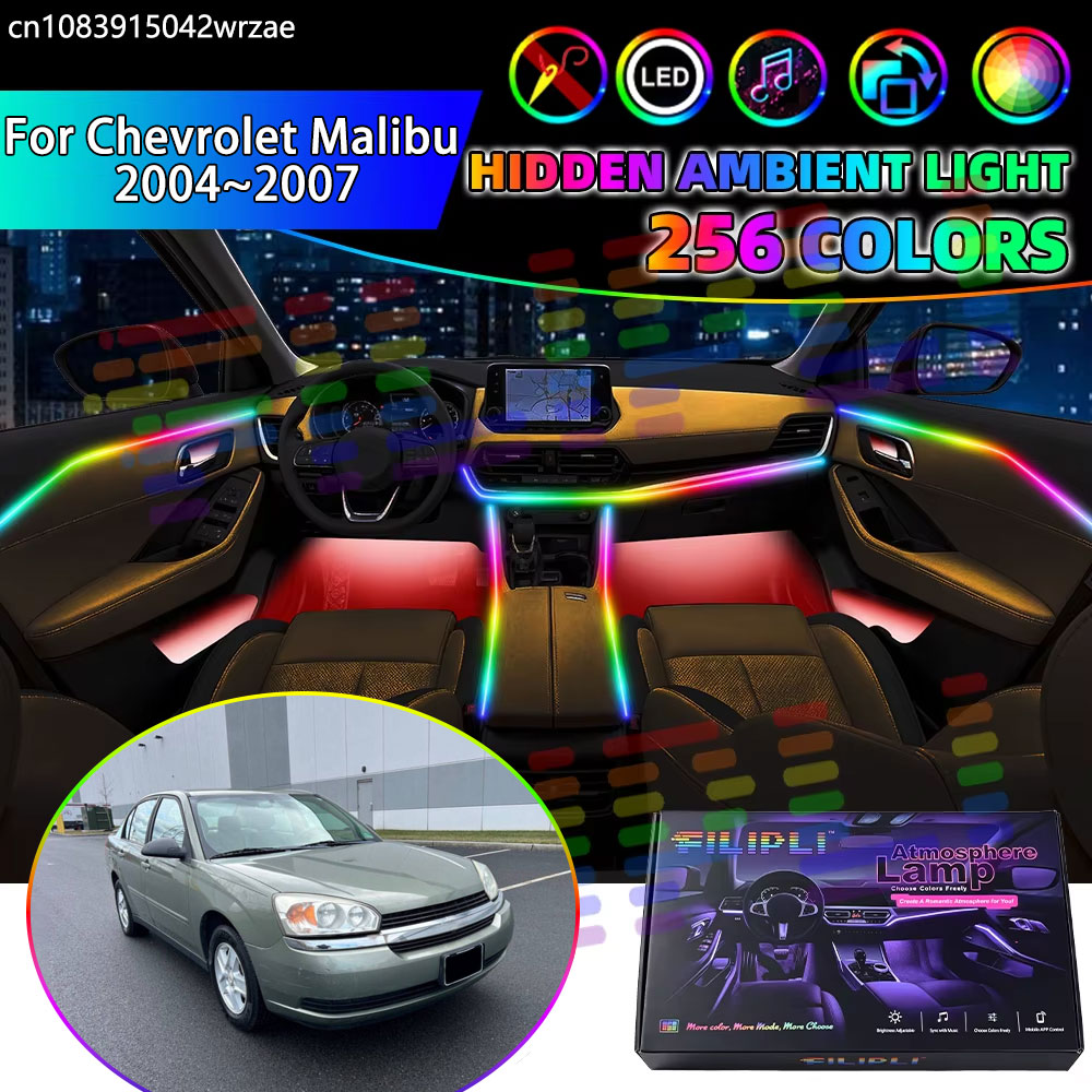 Led Ambient Interior Car Lights App Control - For Chevrolet Malibu 2004~2007 MK6 6th