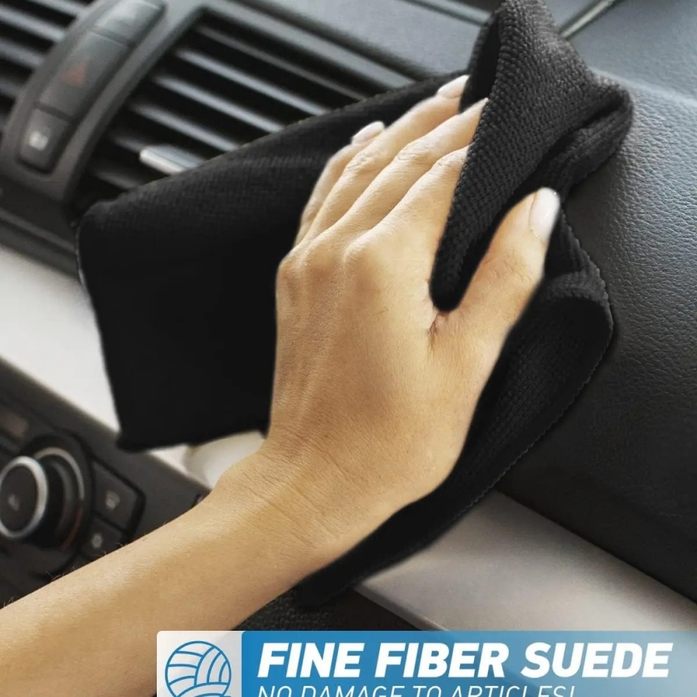 Microfiber Car Drying Towel Super Absorbent - Black Microfiber Cleaning Cloth Absorbent Towel
