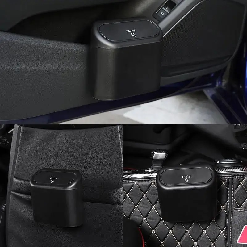 Mini Car Trash Can with Push-O - Waterproof Car Trash Can With Lid recension och pris