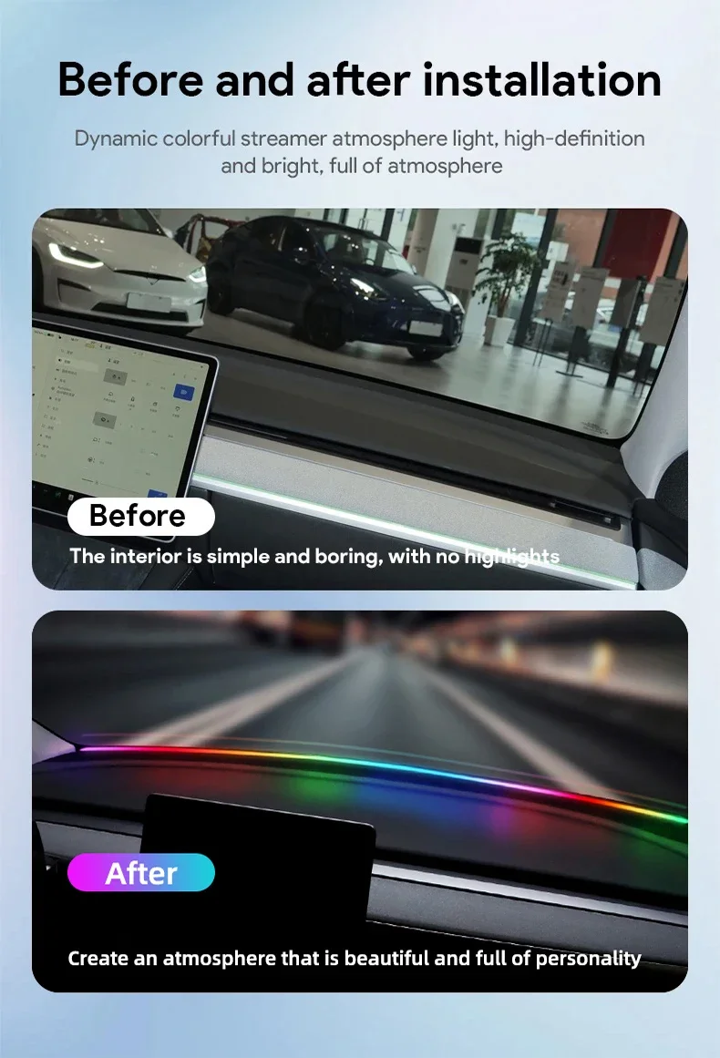 140/150CM LED Car Ambient Ligh - Led Ambient Interior Car Lights App Control recension och pris