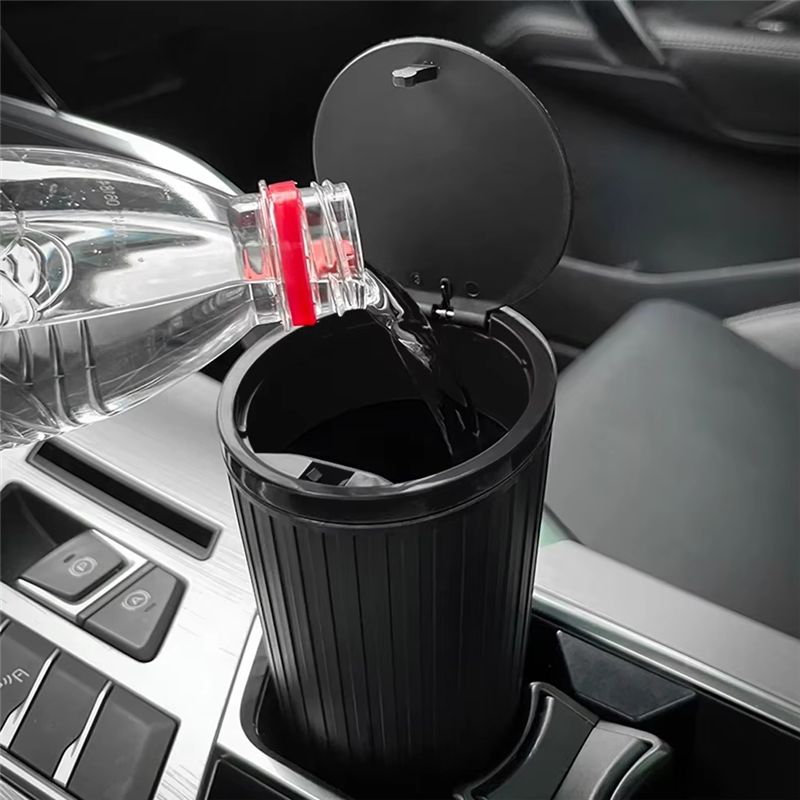 A60E-Press Type Car Trash Can  - Waterproof Car Trash Can With Lid recension och pris