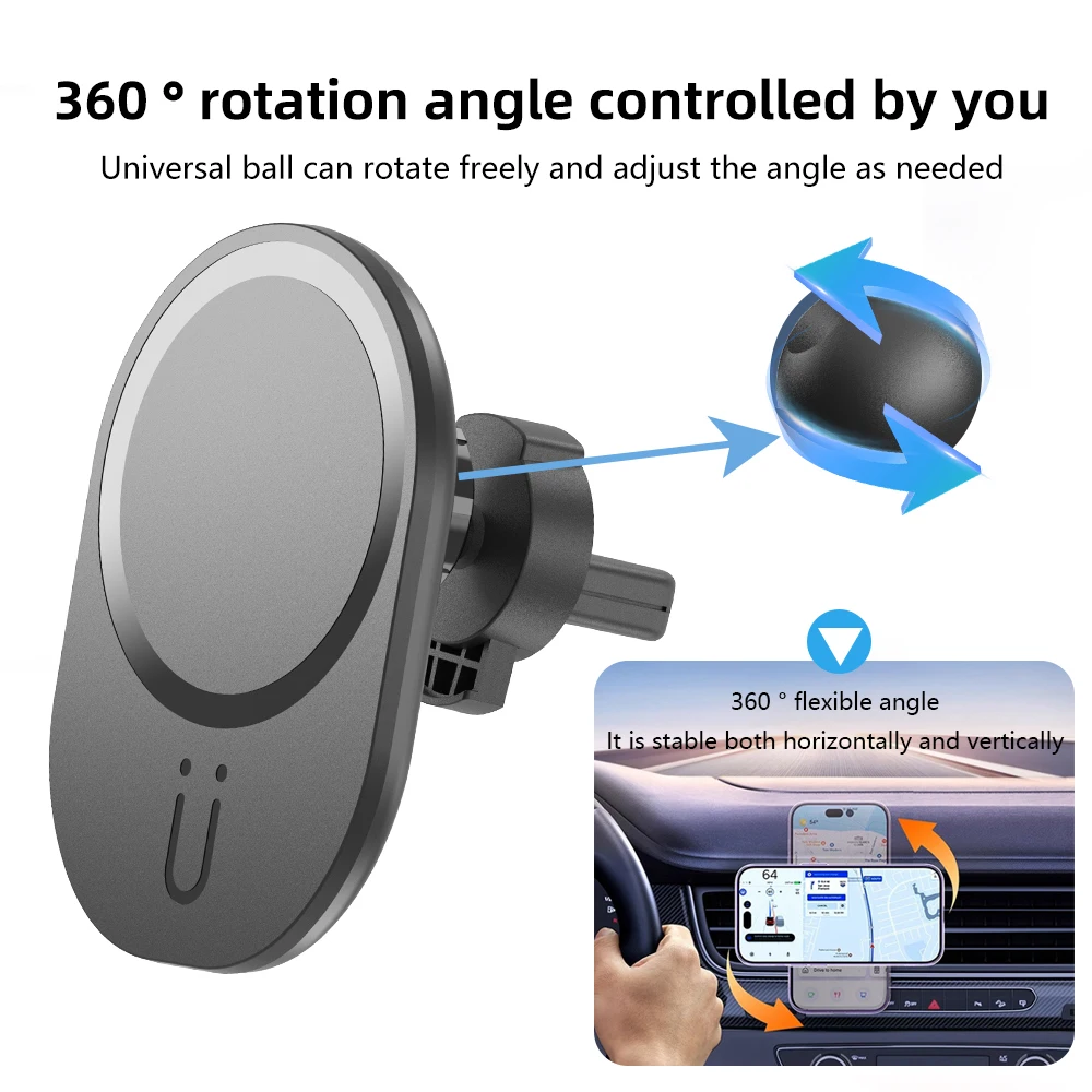Mini Magnetic Wireless Car Cha - Magnetic Phone Holder For Car Vent recension och pris