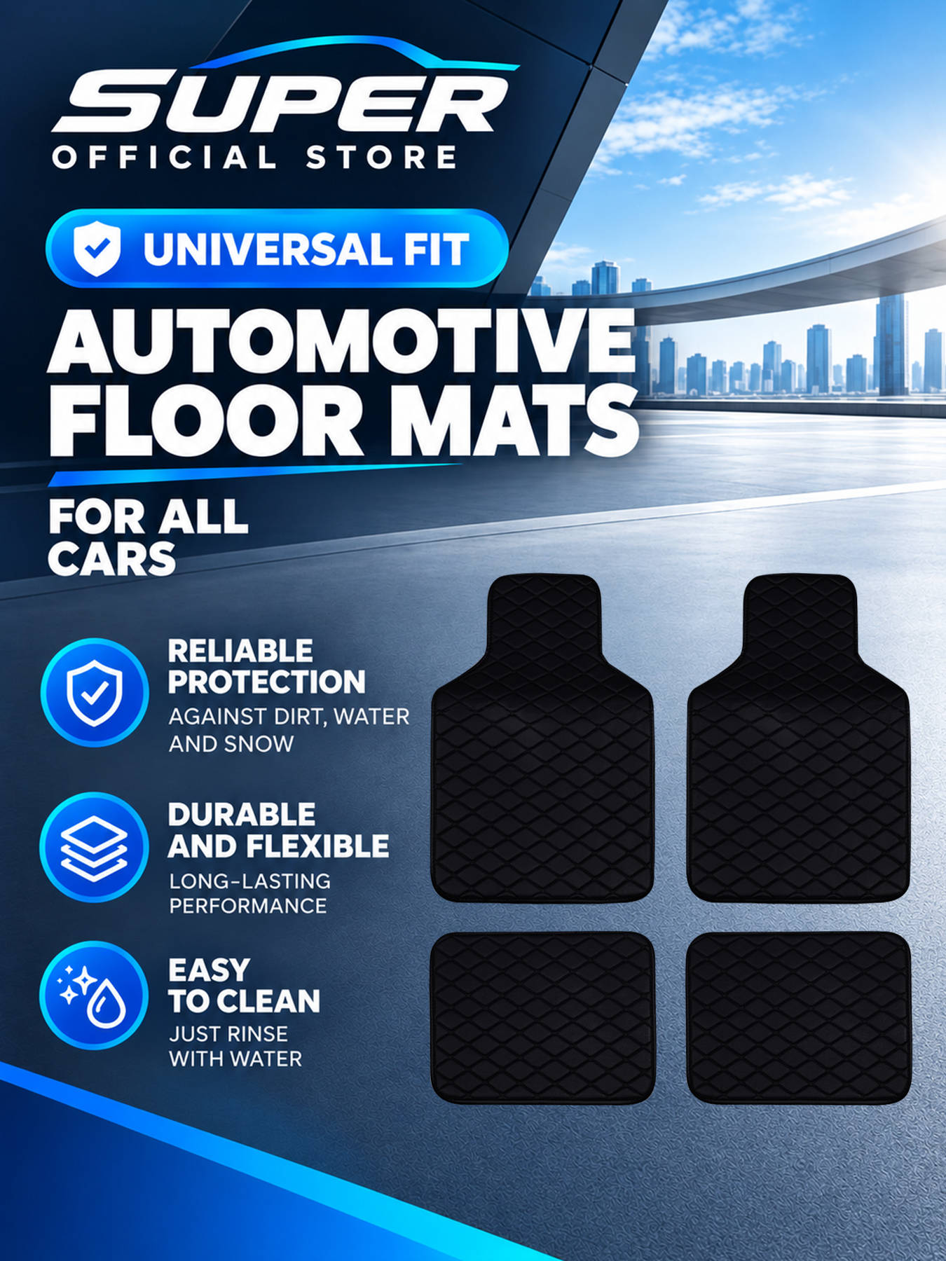 Car Floor Mats Full Set Univer - Car Floor Mats Universal Waterproof Leather recension och pris