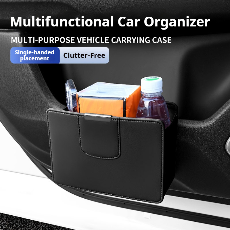 Car Trash Can Hanging Leather  - Waterproof Car Trash Can With Lid recension och pris