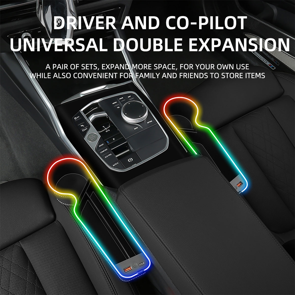 Car Seat Gap Filler Cup Holder - Seat Gap Filler Organizer With Usb Charger recension och pris