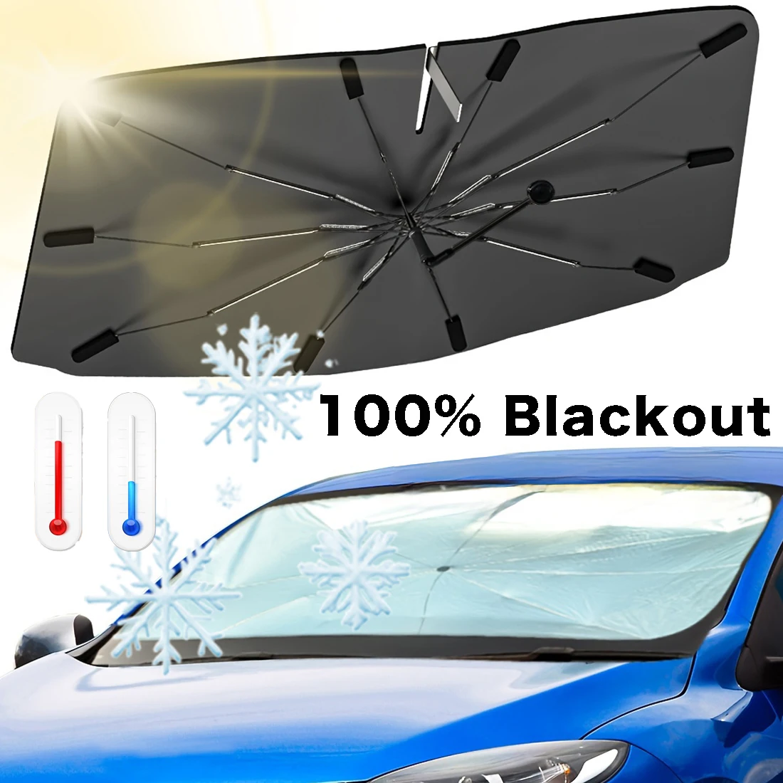 Multi Purpose Convenient Folda - Car Sunshade Windshield Umbrella Foldable recension och pris