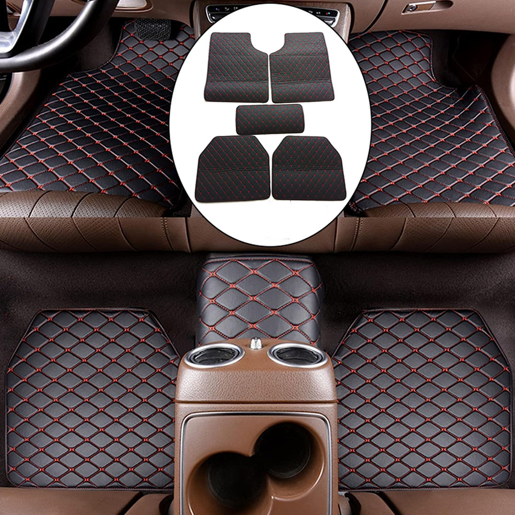 5PCS/Set Leather Car Floor Mat - Car Floor Mats Universal Waterproof Leather recension och pris