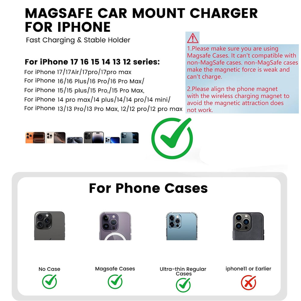 30W Fast Charging Magnetic Car - Wireless Car Charger Mount Fast Charging recension och pris