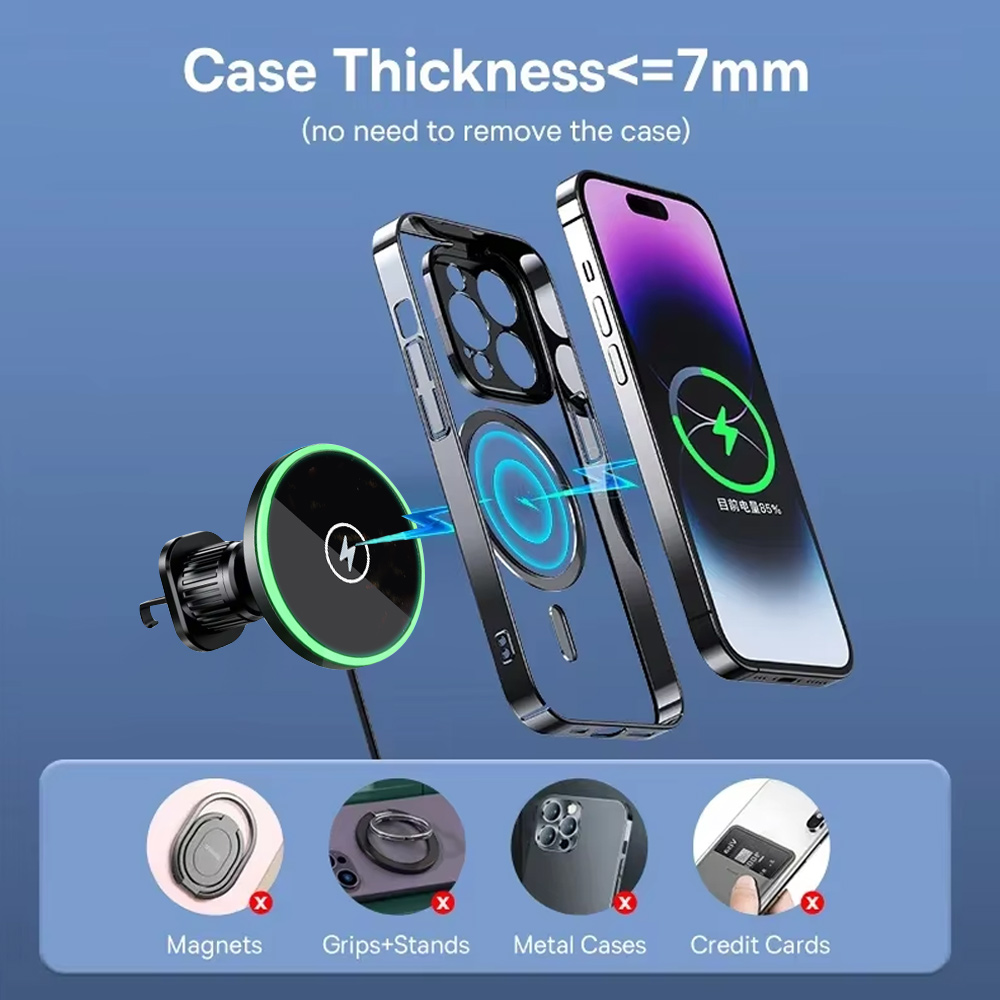 30W Fast Charging Magnetic Car - Wireless Car Charger Mount Fast Charging recension och pris