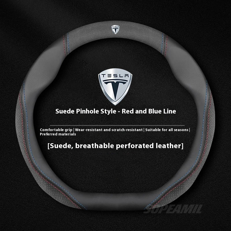 Tesla Model 3 Model Y Model S  - Car Steering Wheel Cover Anti Slip Breathable recension och pris