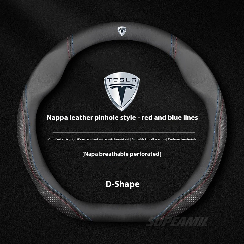 Tesla Model 3 Model Y Model S  - Car Steering Wheel Cover Anti Slip Breathable recension och pris